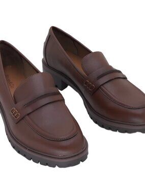 Style Co Wandaa Lug Loafer Slip-On Flat Cognac Brown Womens 9M